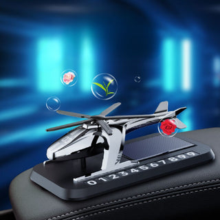 Metal Helicopter Solar Perfume | Perfume with Car Parking Display