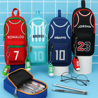Sportsmen Theme Canvas Pouches – Jersey-Inspired Pouch with Shoe Charm