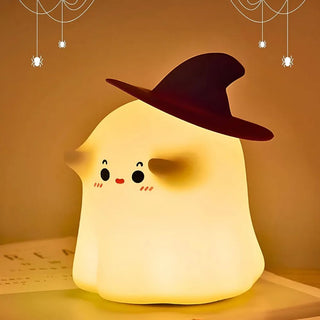 SpookyGlow Witchy Ghost Silicone Night Lamp