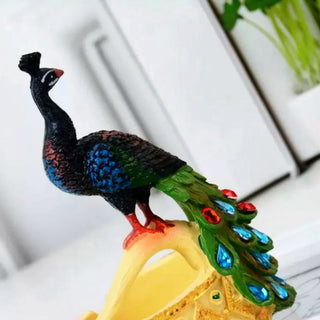 Pretty Peacock Trinket Tray | Colorful Peacock Tray for Cigarette Ash and Jewelry
