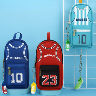 Sportsmen Theme Canvas Pouches – Jersey-Inspired Pouch with Shoe Charm
