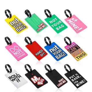 Funny Text Luggage Tag | Baggage Identifier Tags for Travellers
