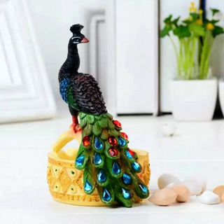 Pretty Peacock Trinket Tray | Colorful Peacock Tray for Cigarette Ash and Jewelry