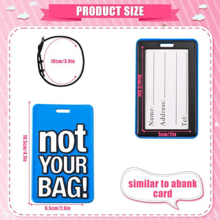 Funny Text Luggage Tag | Baggage Identifier Tags for Travellers