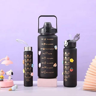 All Black Water Bottle