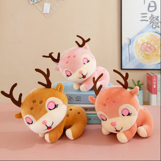 Sleeping Reindeer Plush Toy | 38cm Soft Stuffed Animal Cuddle Toy