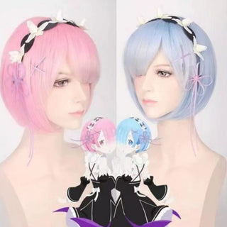Rem Ram Inspired Cosplay Wig