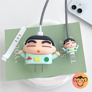 Shinchan Apple Charger Cover 