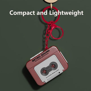 Retro Tape Recorder 3D Keychain with Sound