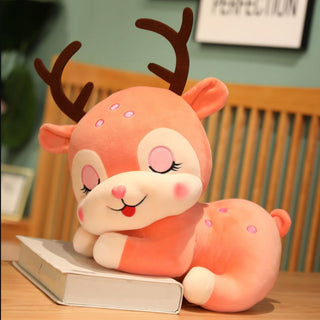 Sleeping Reindeer Plush Toy | 38cm Soft Stuffed Animal Cuddle Toy
