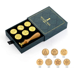 Wooden Seal with Interchangeable Heads | Stamper Set with Heads