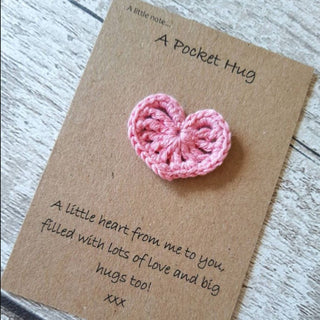 Pocket Hug – Handcrafted Mini Crochet Heart  – Add-On Only