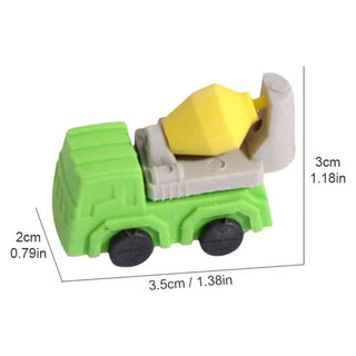 Tiny Vehicle Erasers Set for Back to School Gifts, and Party Favors (Random Shapes and Color)