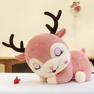 Sleeping Reindeer Plush Toy | 38cm Soft Stuffed Animal Cuddle Toy