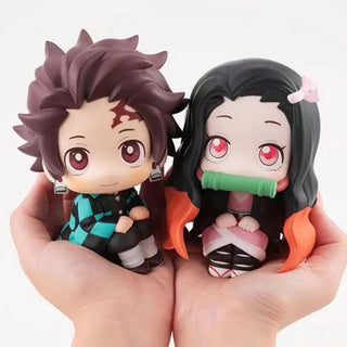 Tiny Tanjiro Nezuko Figurine Set | Handheld Demon Slayer Figurines