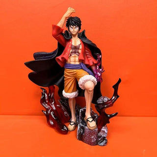 Four Emperors Luffy Figure | 24cm Anime Collectible with Dual Head Display