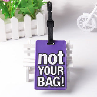 Funny Text Luggage Tag | Baggage Identifier Tags for Travellers
