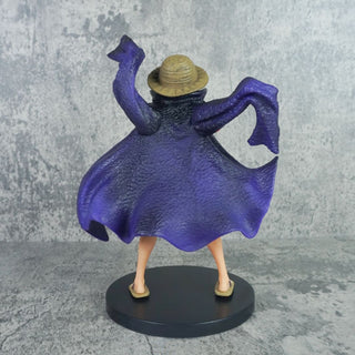 Luffy Black Cloak Figurine | 16.5 cm Anime Collectible Model for Weebs