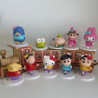 Chibi Charm Twins – Shinchan x Sanrio BFF Mini Figures (Pack of 2)