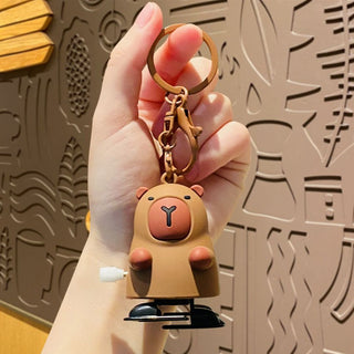 Walking Capybara Toy Keychain
