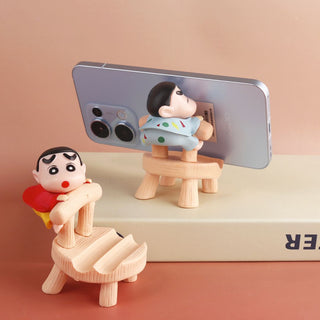 Shinchan on Chair Phone Holder | Cute PVC Figurine Stand for Smartphones