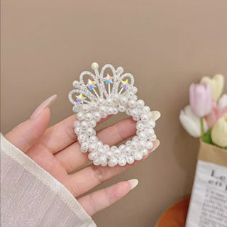 Princess Tiara Pearl Hair Tie