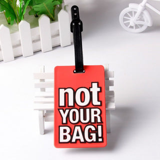 Funny Text Luggage Tag | Baggage Identifier Tags for Travellers