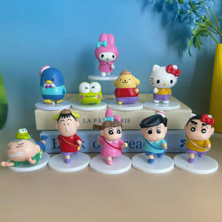 Chibi Charm Twins – Shinchan x Sanrio BFF Mini Figures (Pack of 2)