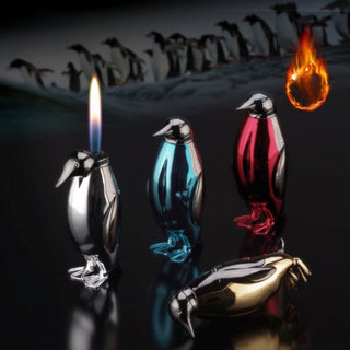 Penguin Shaped Flame Lighter | Cute Mini Butane Refillable Pocket Lighter