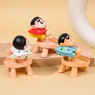 Shinchan on Chair Phone Holder | Cute PVC Figurine Stand for Smartphones