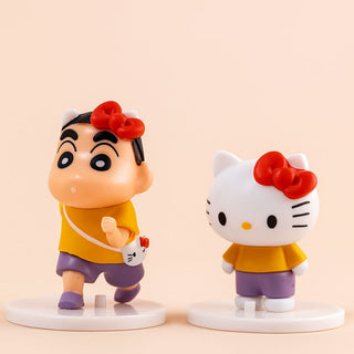 Chibi Charm Twins – Shinchan x Sanrio BFF Mini Figures (Pack of 2)