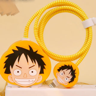 Luffy Apple Charger Cover | Sea Pirate Theme 20 W Charger Cover