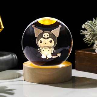 Kuromi n Friends Crystal Lamp  | Whimsical Sanrio-Inspired Decor