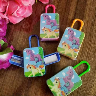 Unicorn Sharpener Eraser Suitcase | Pretty Trolley Bag Stationery for Kids