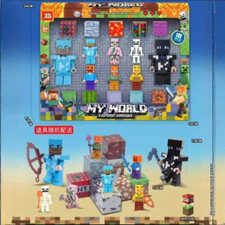 Minecraft Building Block Set | Mini Figures + Pixel Blocks