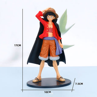 Luffy Black Cloak Figurine | 16.5 cm Anime Collectible Model for Weebs
