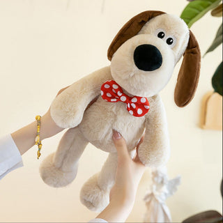 Fluffy Hound Plushie | Soft Stuffed Cartoon Dog with Bow Tie (60 cm)