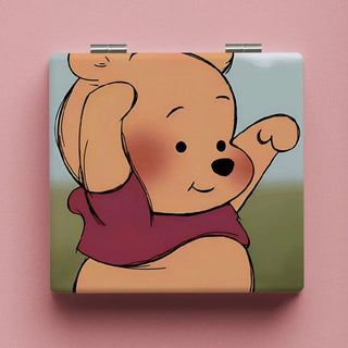 Cute Pooh Pocket Mirror | Collectible Mirror with High Resolution Print