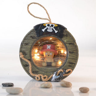 One Piece Hanging Lamp | Wooden Barrel Shaped Lamp