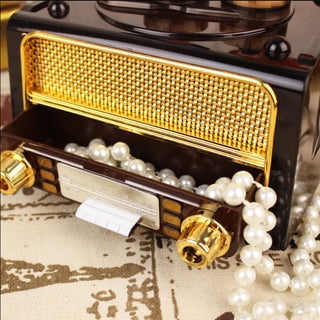 Kissing Couple Radio Music Box – Musical Box with Hidden Trinket Drawer