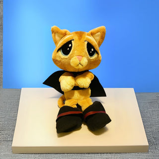 Puss in Boots Plush Toy | Cartoon Cat Soft Toy with Cape n Boots