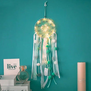 Green Dreams PomPom Dreamcatcher