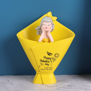 Valentine's Charm Flower Holder | Pretty Lady Flower Vase