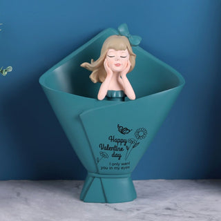 Valentine's Charm Flower Holder | Pretty Lady Flower Vase