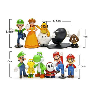 Super Mario Bros Figurine Set | My Favorite Plumber Set of 18 Figurines