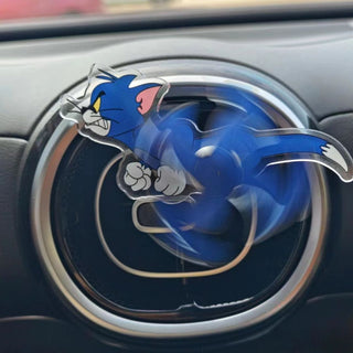 Tom Jerry Spike Car Air Vent Clip Spinner | Funny Rotating Dashboard Decor