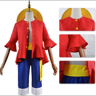 Luffy Cosplay Costume – One Piece Anime Outfit Set for Adults