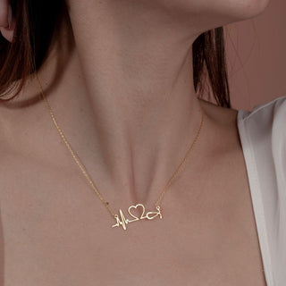 Golden Heartbeat Necklace