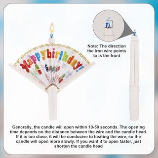 Surprise Pop-Up Banner Birthday Candle