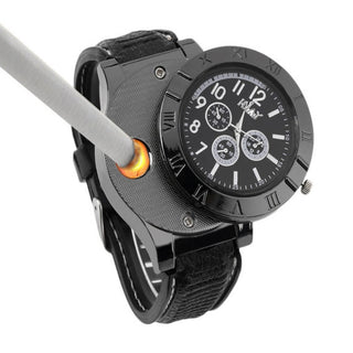 Wrist Watch Windproof Lighter | Stylish USB Chargeable Flameless Lighter Watch